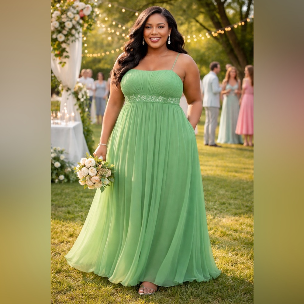David’s Bridal Size 22 Formal Gown — Beautiful Emerald Green Like New Condition